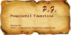 Pospischil Fausztina névjegykártya